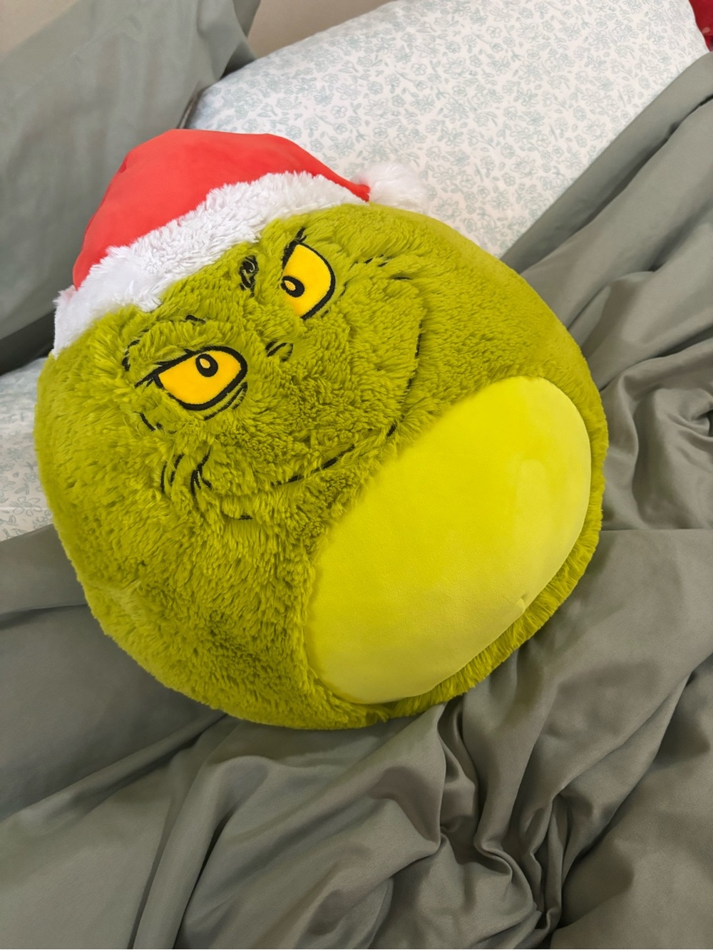 The Grinch Plush Holiday Pillow - Green